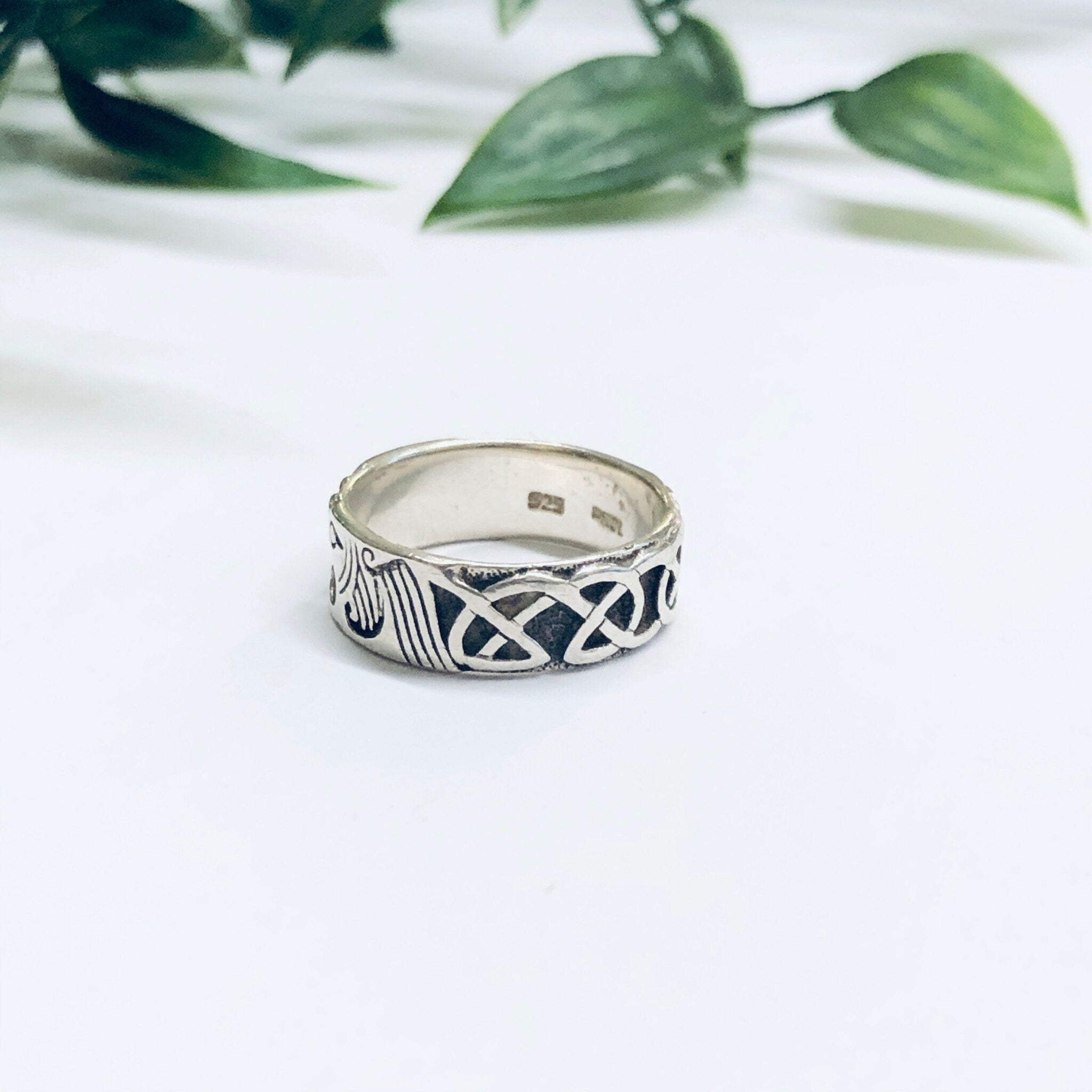 Thing Band Ring, Silver Vintage Ring, Animal Ring, Celtic Knot Ring, Simple Jewelry, Valentines Day Gift