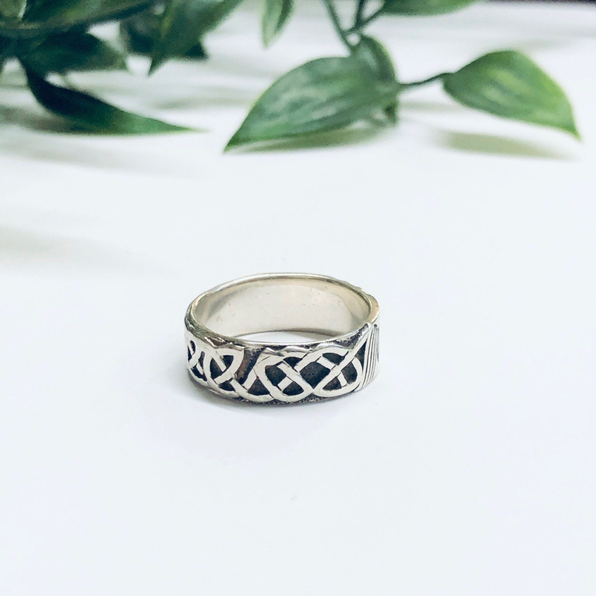 Thing Band Ring, Silver Vintage Ring, Animal Ring, Celtic Knot Ring, Simple Jewelry, Valentines Day Gift
