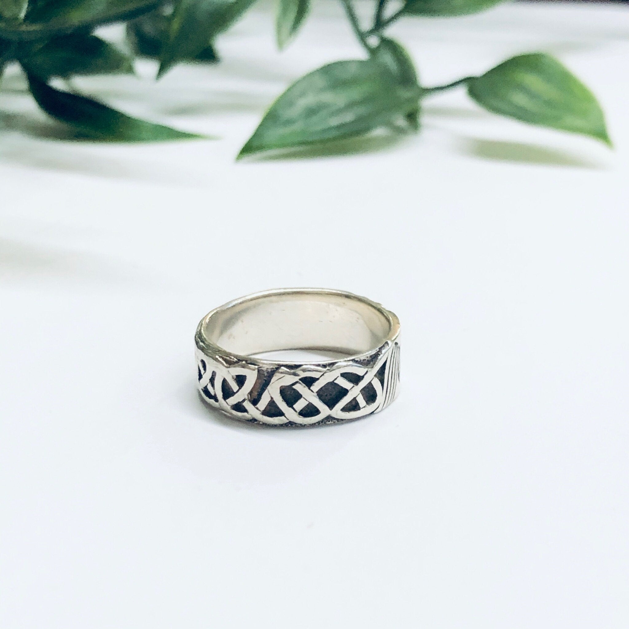 Thing Band Ring, Silver Vintage Ring, Animal Ring, Celtic Knot Ring, Simple Jewelry, Valentines Day Gift