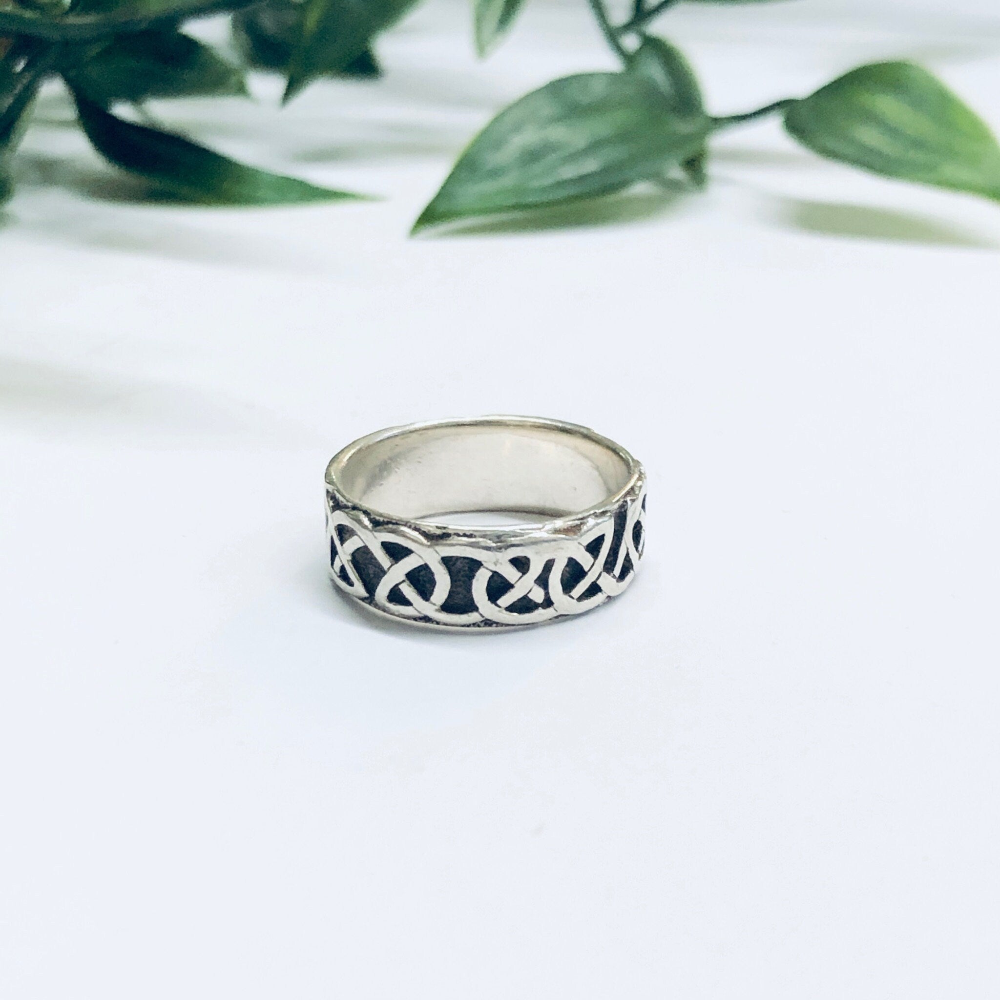Thing Band Ring, Silver Vintage Ring, Animal Ring, Celtic Knot Ring, Simple Jewelry, Valentines Day Gift