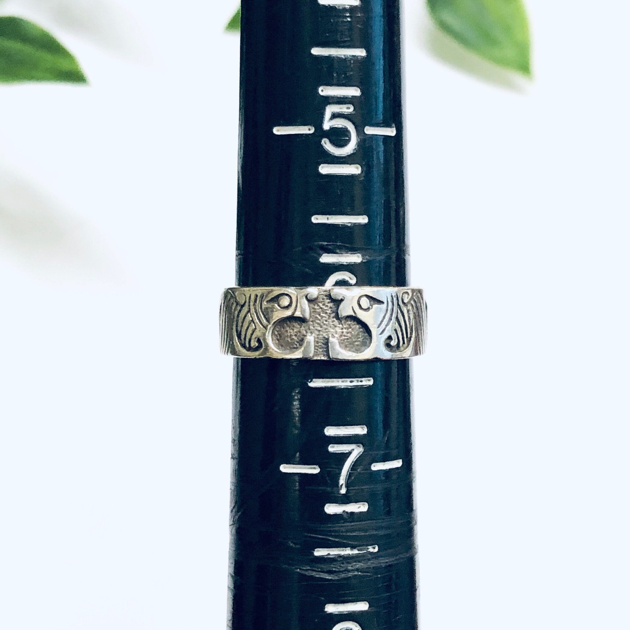 Thing Band Ring, Silver Vintage Ring, Animal Ring, Celtic Knot Ring, Simple Jewelry, Valentines Day Gift