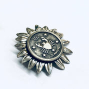 Beau Sterling Zodiac Sign Pin, Beau Sterling Brooch, Zodiac Sign Brooch, Cancer Sign Pin, Astrology Brooch, Crab Pin