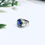 Vintage Ring with Purple Stone, Vintage Silver Ring, Purple and Silver Ring, Purple Jewelry, Statement Ring