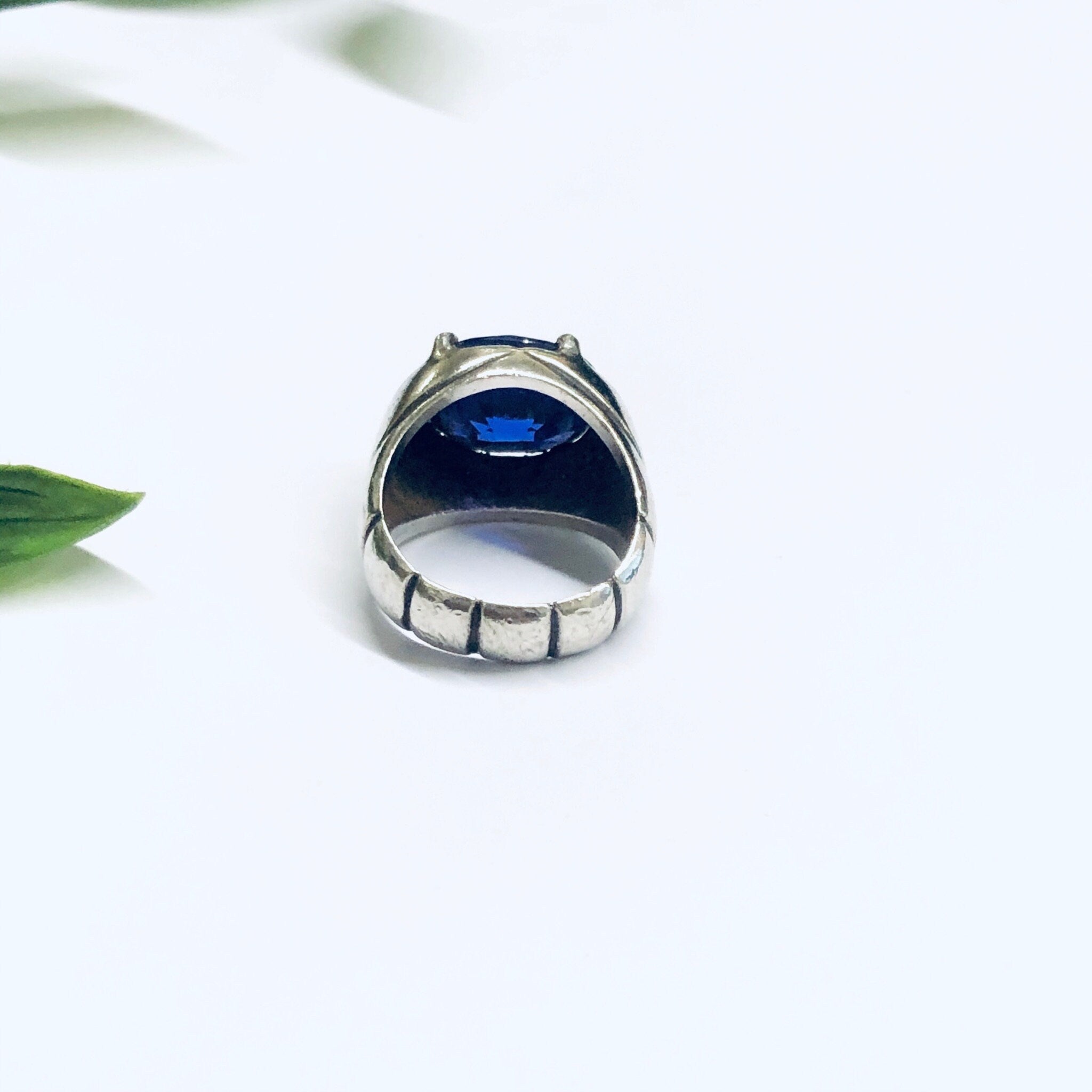 Vintage Ring with Purple Stone, Vintage Silver Ring, Purple and Silver Ring, Purple Jewelry, Statement Ring