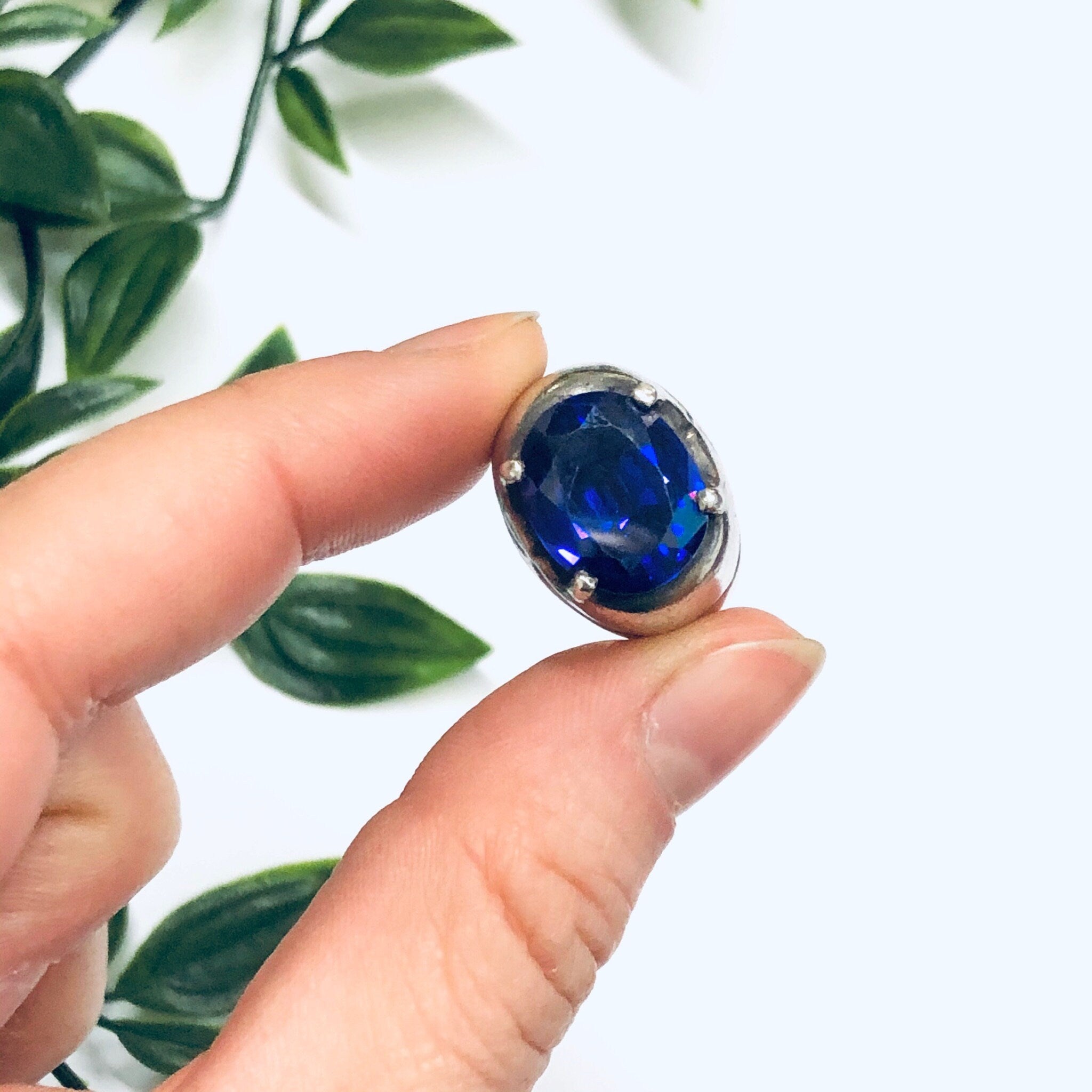 Vintage Ring with Purple Stone, Vintage Silver Ring, Purple and Silver Ring, Purple Jewelry, Statement Ring