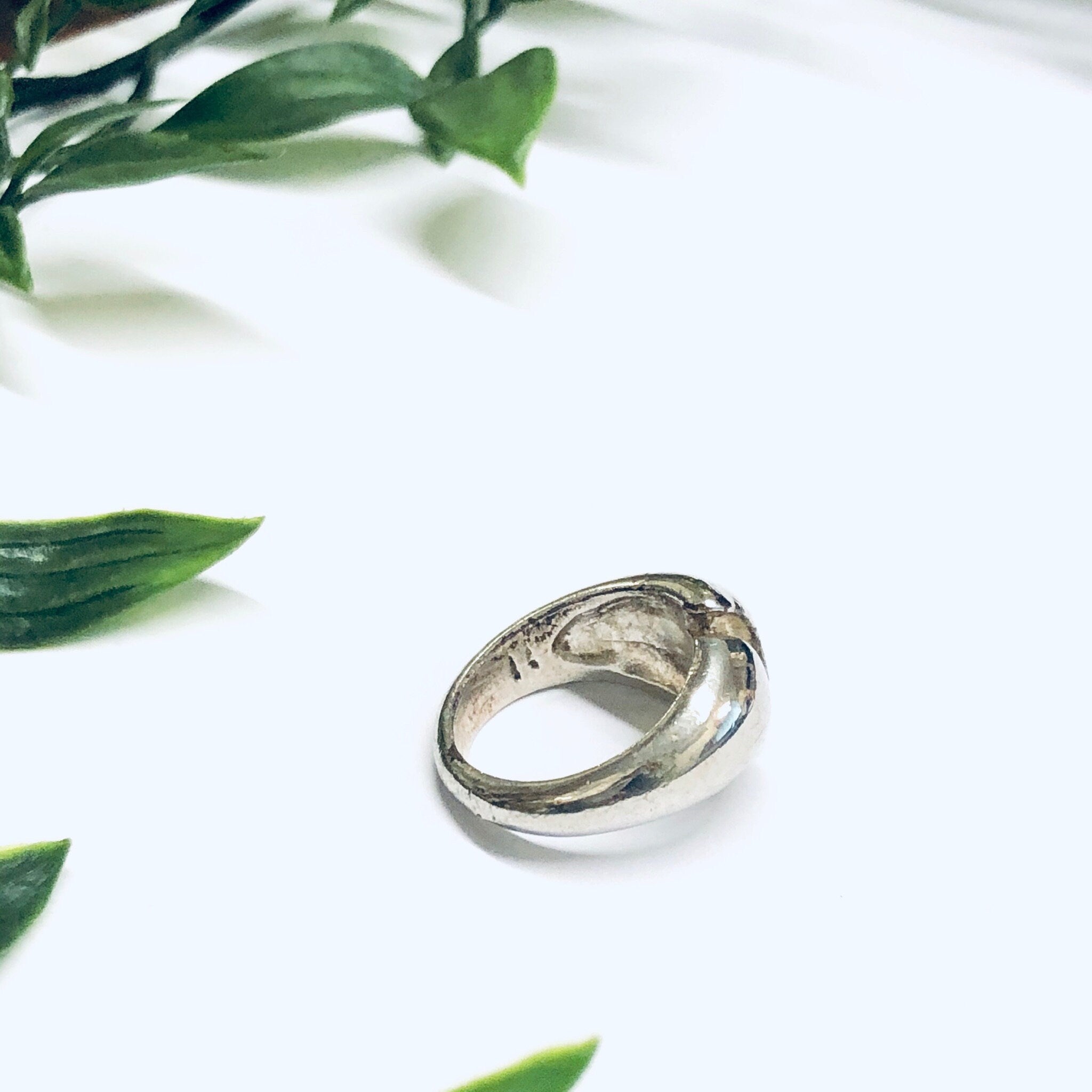Vintage Silver Ring with Abstract Design, Unique Design Ring, Abstract Jewelry, Vintage Jewelry