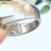 Vintage Silver and 10K Gold Ring, Cubic Zirconia Ring, Mens Ring, Large CZ Ring, 10K Gold Accent