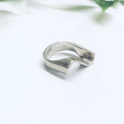 Vintage Silver Swirl Ring, Swirl Design Jewelry, Minimalist Style Jewelry, Abstract Design Ring, US Size 8 Ring