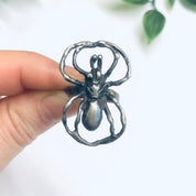 Silver Spider Ring, Large Spider Ring, Vintage Silver Ring, Insect Jewelry, Spooky Spider Ring, Statement Ring