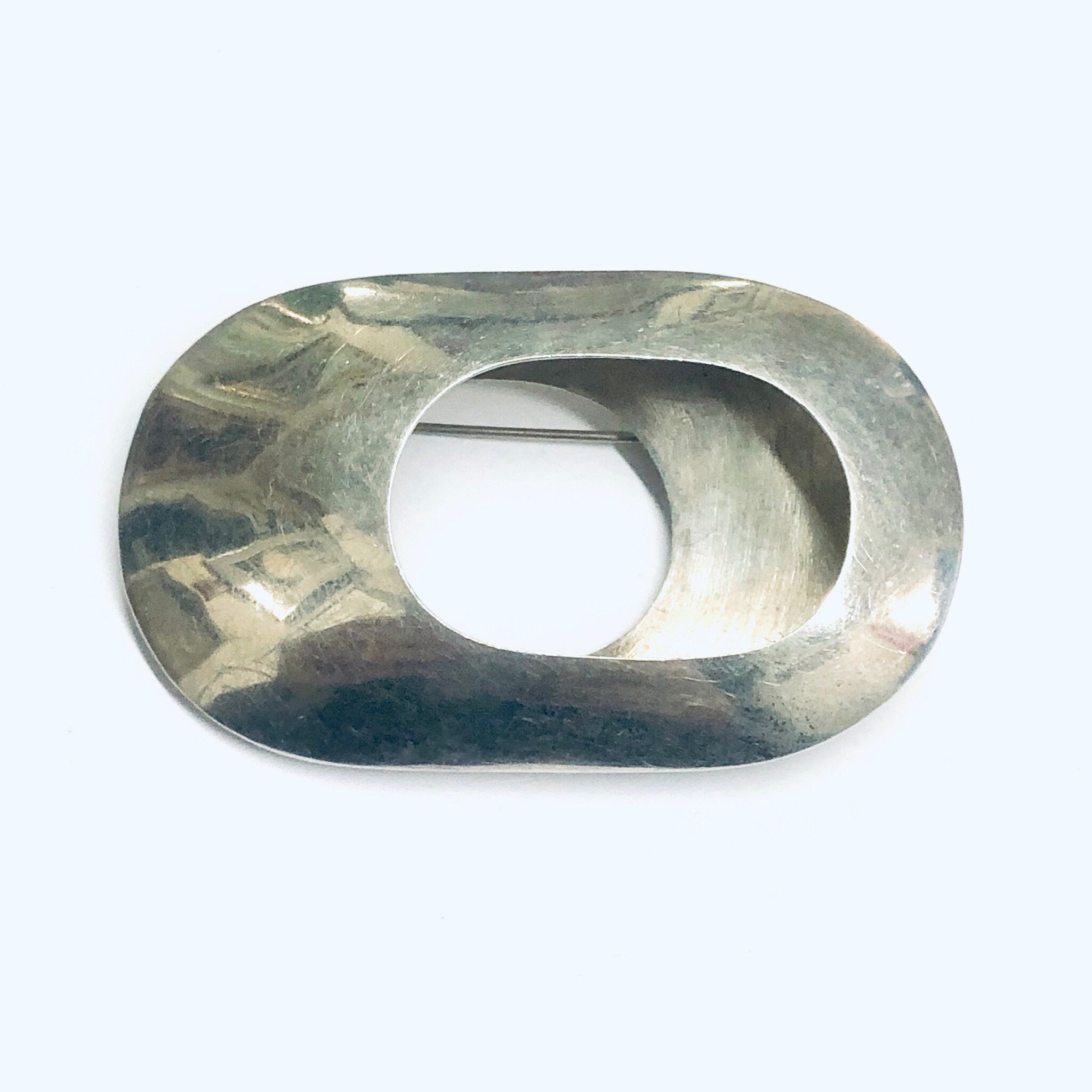 Abstract Vintage Taxco Brooch, Vintage Silver Pin, Large Cut Out Vintage Pin, Unique Vintage Jewelry