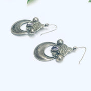 Vintage Silver Dangle Earrings with Amethyst Stones, Statement Earrings, Long Earrings, Light Purple Gemstone