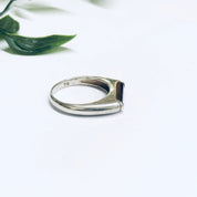 Vintage Tigers Eye Ring, Vintage Silver Ring, Thin Band Ring, Minimalist Jewelry, Brown Gemstone Ring, Tigers Eye Jewelry