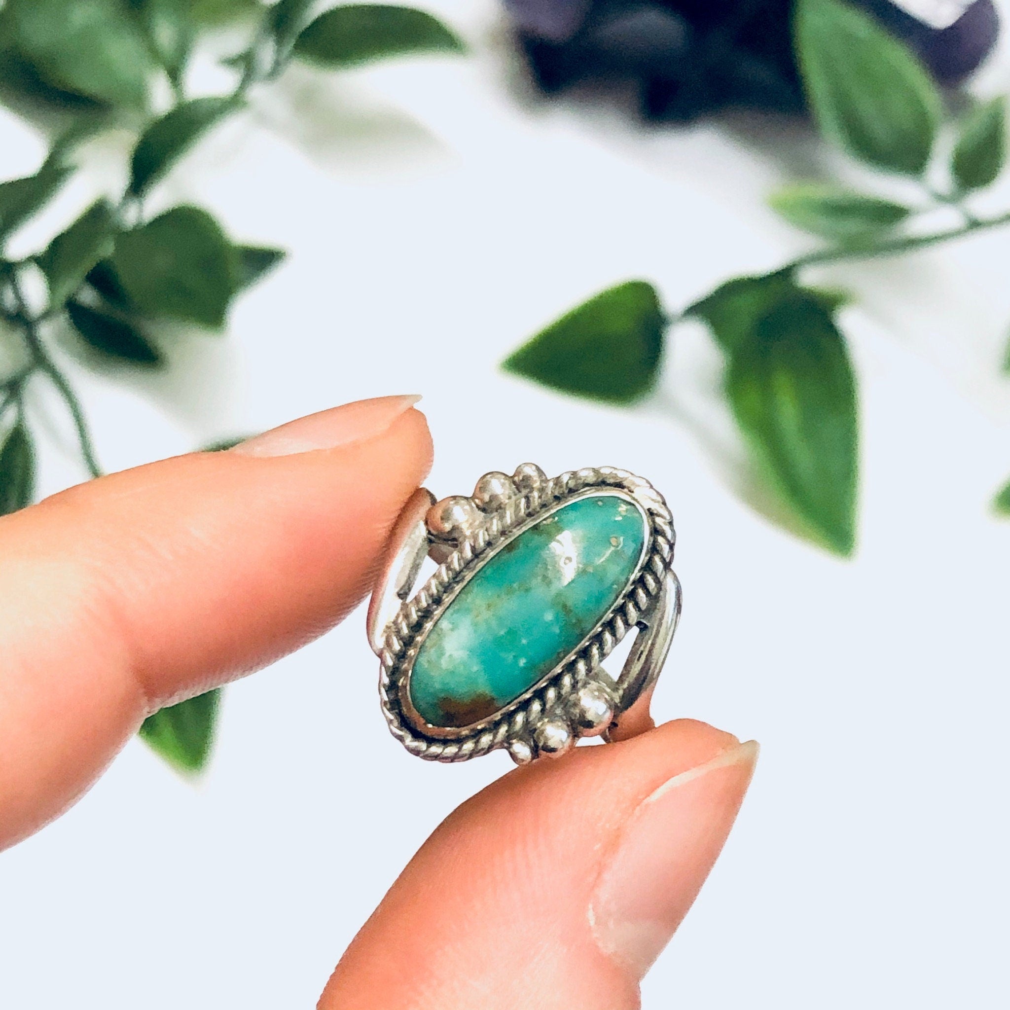 Vintage Bell Sterling Ring, Turquoise Ring, Southwestern Style Jewelry, Bell Sterling, Bell Trading Post Ring