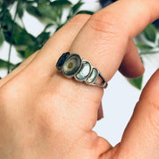 Vintage Abalone Ring, Vintage Silver Ring, Shell Jewelry, Abalone Jewelry, Unique Ring, Statement Ring