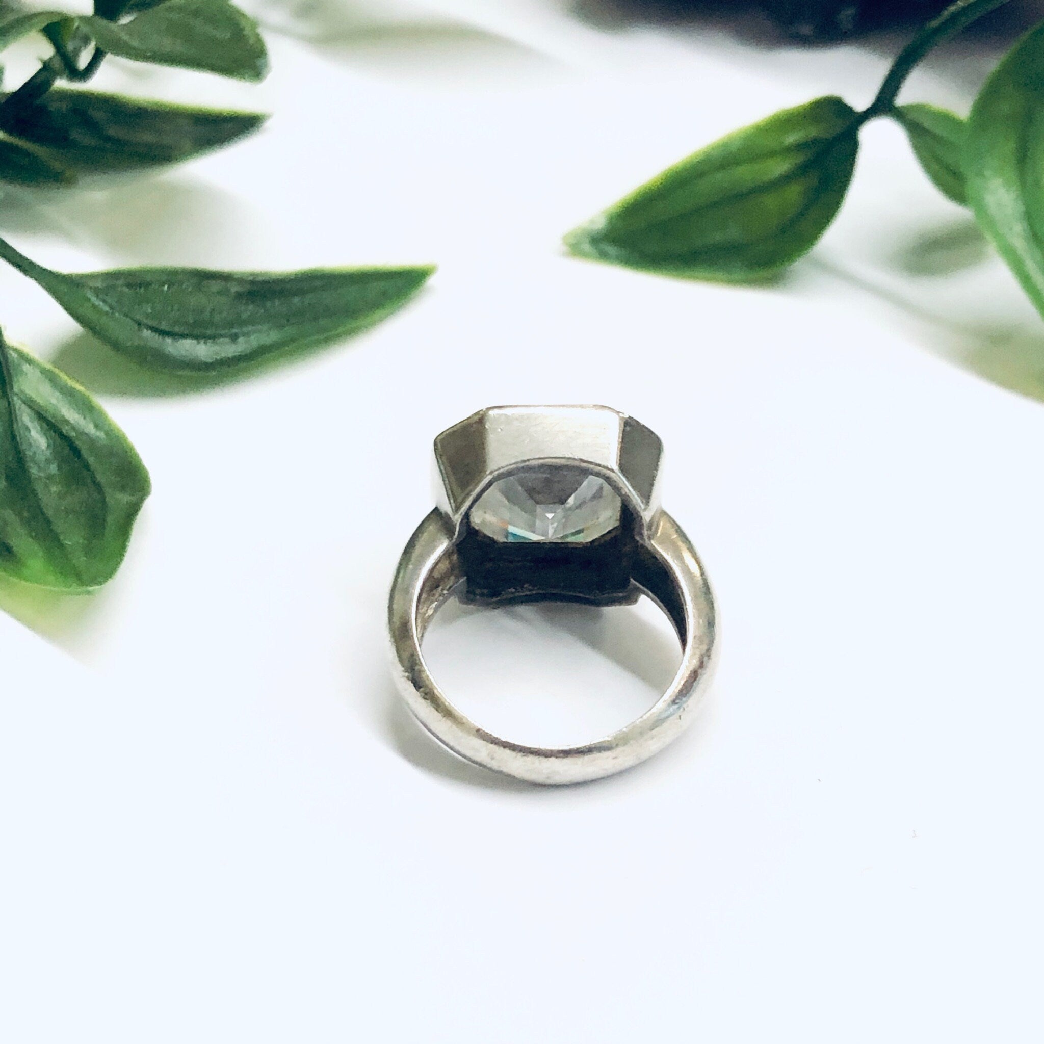 Large Silver Cocktail Ring, Statement Ring, Vintage Silver Ring, Unique Jewelry, Promise Ring