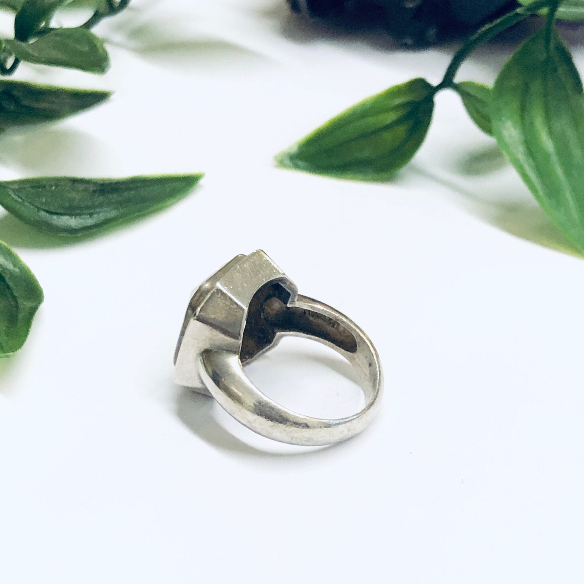 Large Silver Cocktail Ring, Statement Ring, Vintage Silver Ring, Unique Jewelry, Promise Ring