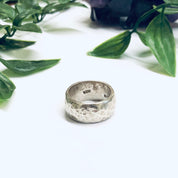 Thick Band Hammered Ring, Hammered Silver Ring, Vintage Silver Ring, Hammered Silver Jewelry, Statement Jewelry