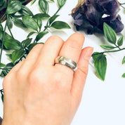 Vintage Silver Band Ring with Feet, Footstep Ring, Thin Band Ring, Vintage Silver Ring, Footprint Ring