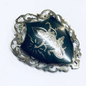 Signed Amfarco Siam Sterling Brooch, Siam Sterling Jewelry, Goddess Brooch, Mekkala Pin, Goddess of Lightening, Silver Pin