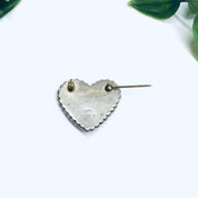 Signed Sue B Heart Pin, Silver Heart Brooch, Vintage Heart Pin, Heart Jewelry, Small Heart Brooch