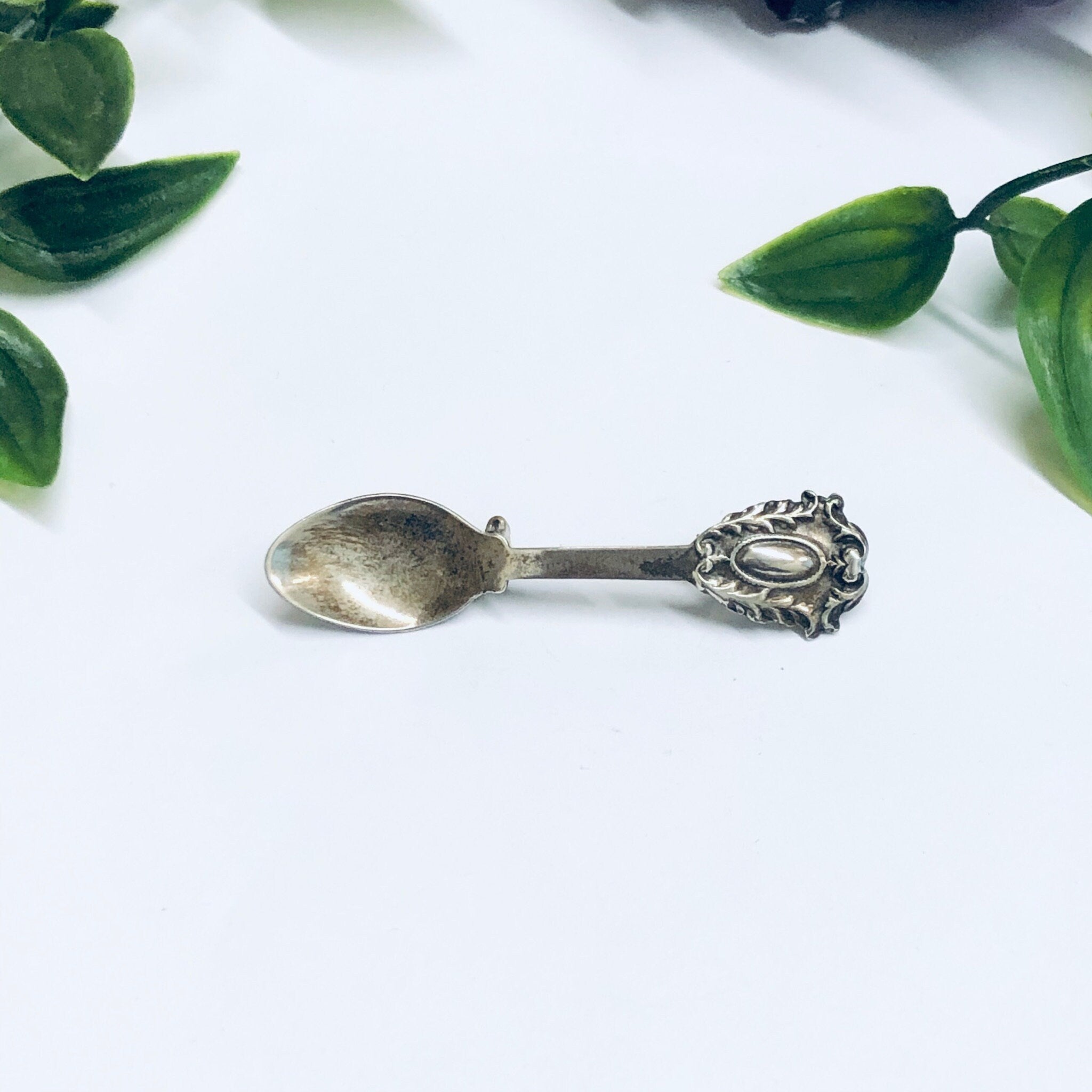 Silver Spoon Brooch, Small Spoon Pin, Vintage Spoon Pin, Unique Spoon, Cutlery Jewelry, Vintage Jewelry