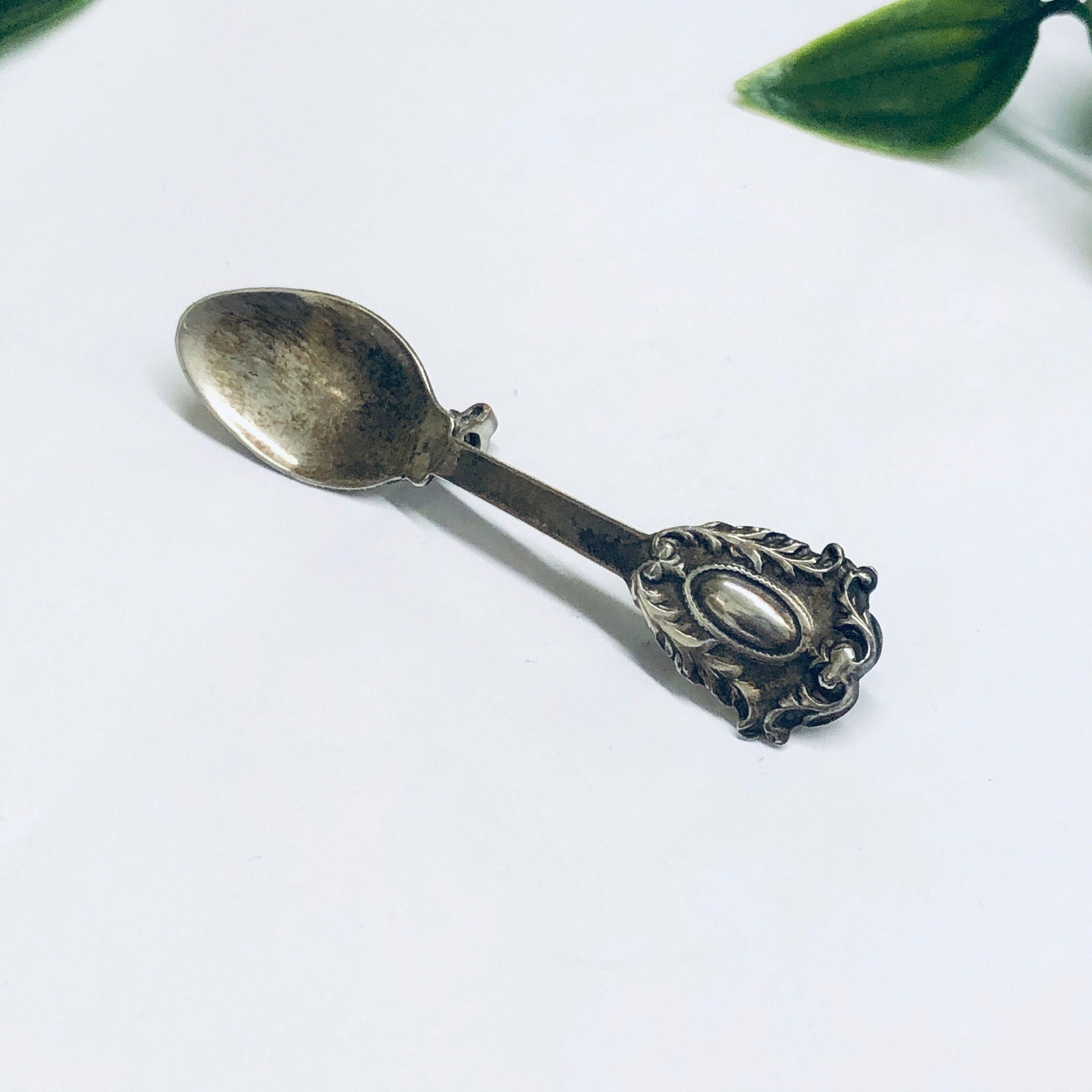 Silver Spoon Brooch, Small Spoon Pin, Vintage Spoon Pin, Unique Spoon, Cutlery Jewelry, Vintage Jewelry