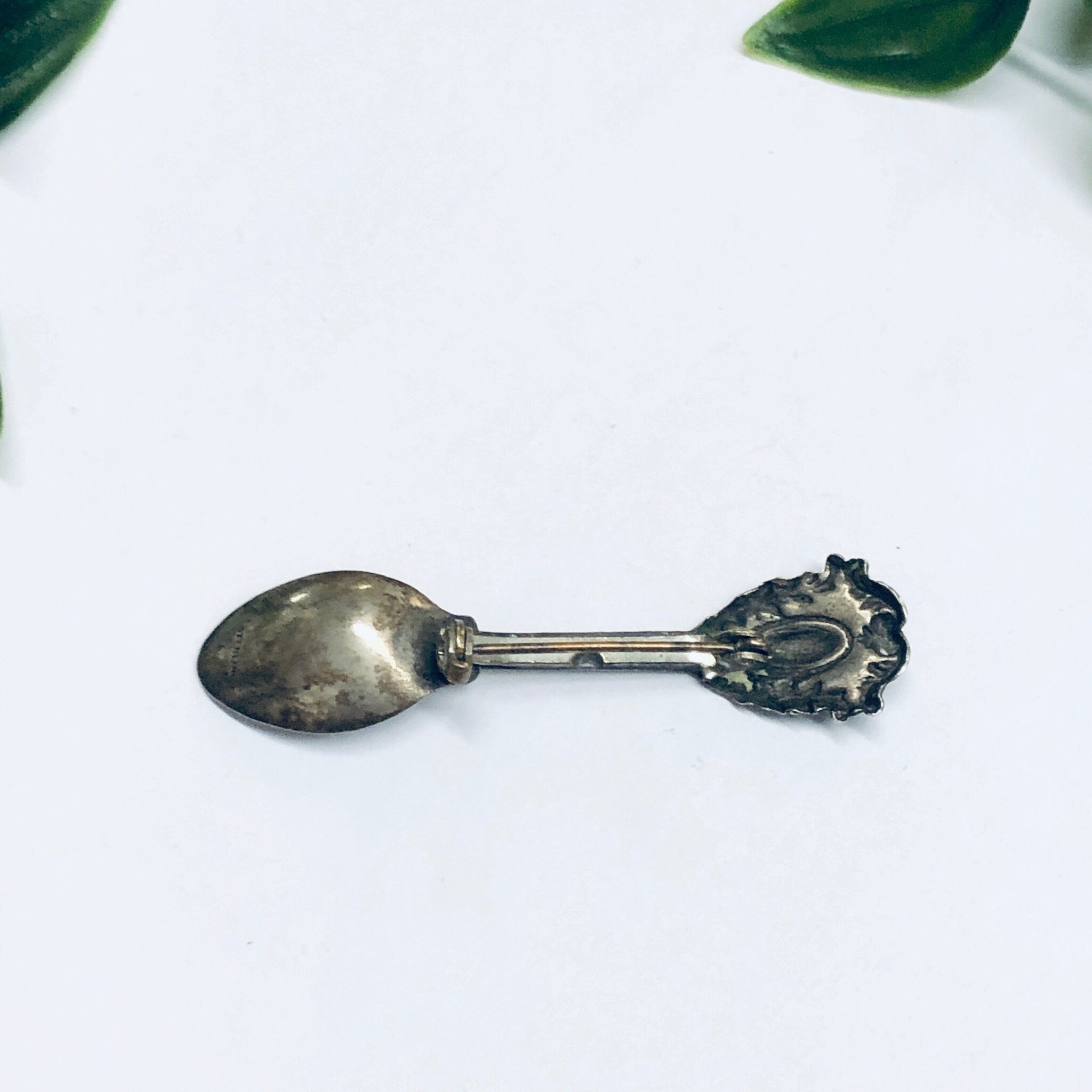 Silver Spoon Brooch, Small Spoon Pin, Vintage Spoon Pin, Unique Spoon, Cutlery Jewelry, Vintage Jewelry