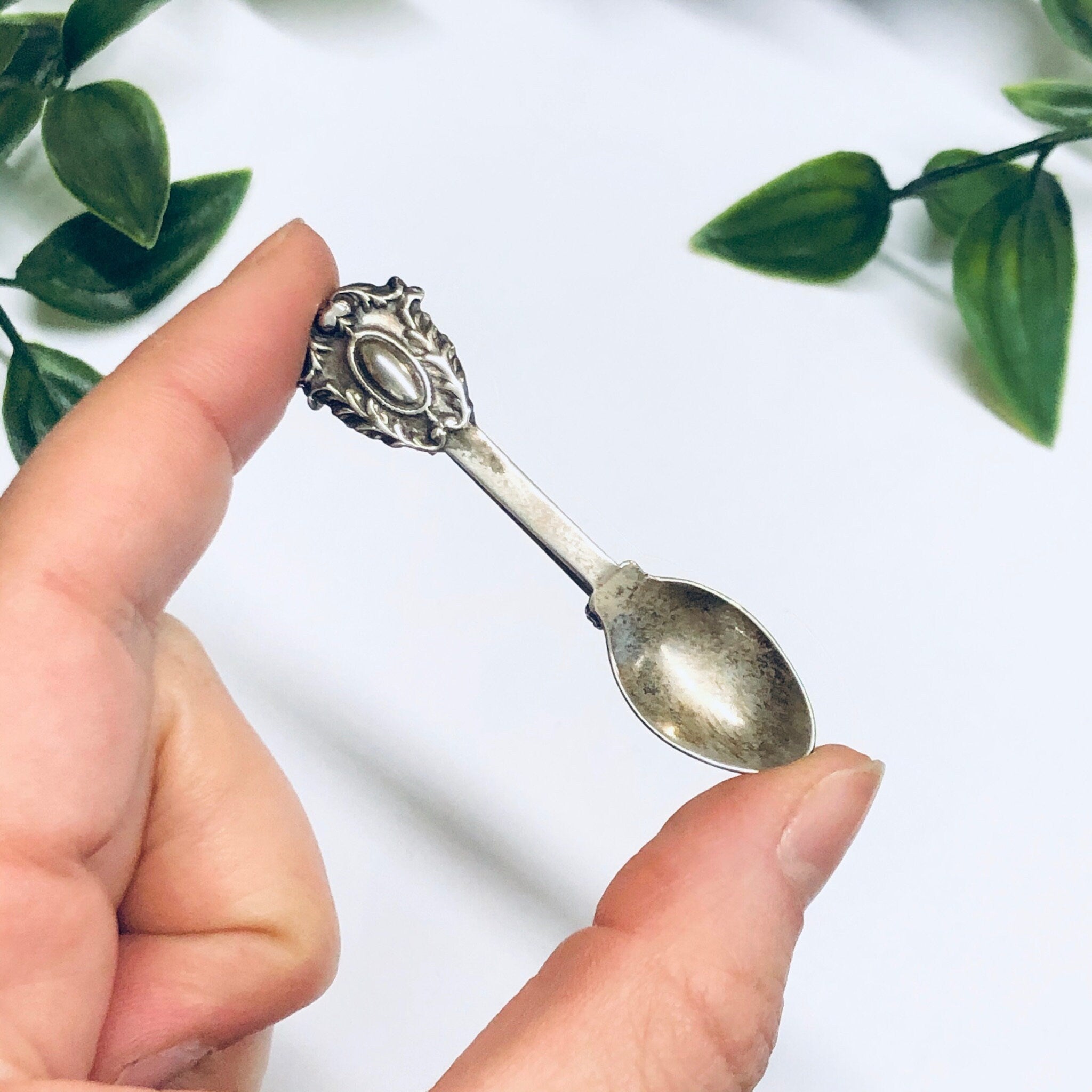 Silver Spoon Brooch, Small Spoon Pin, Vintage Spoon Pin, Unique Spoon, Cutlery Jewelry, Vintage Jewelry