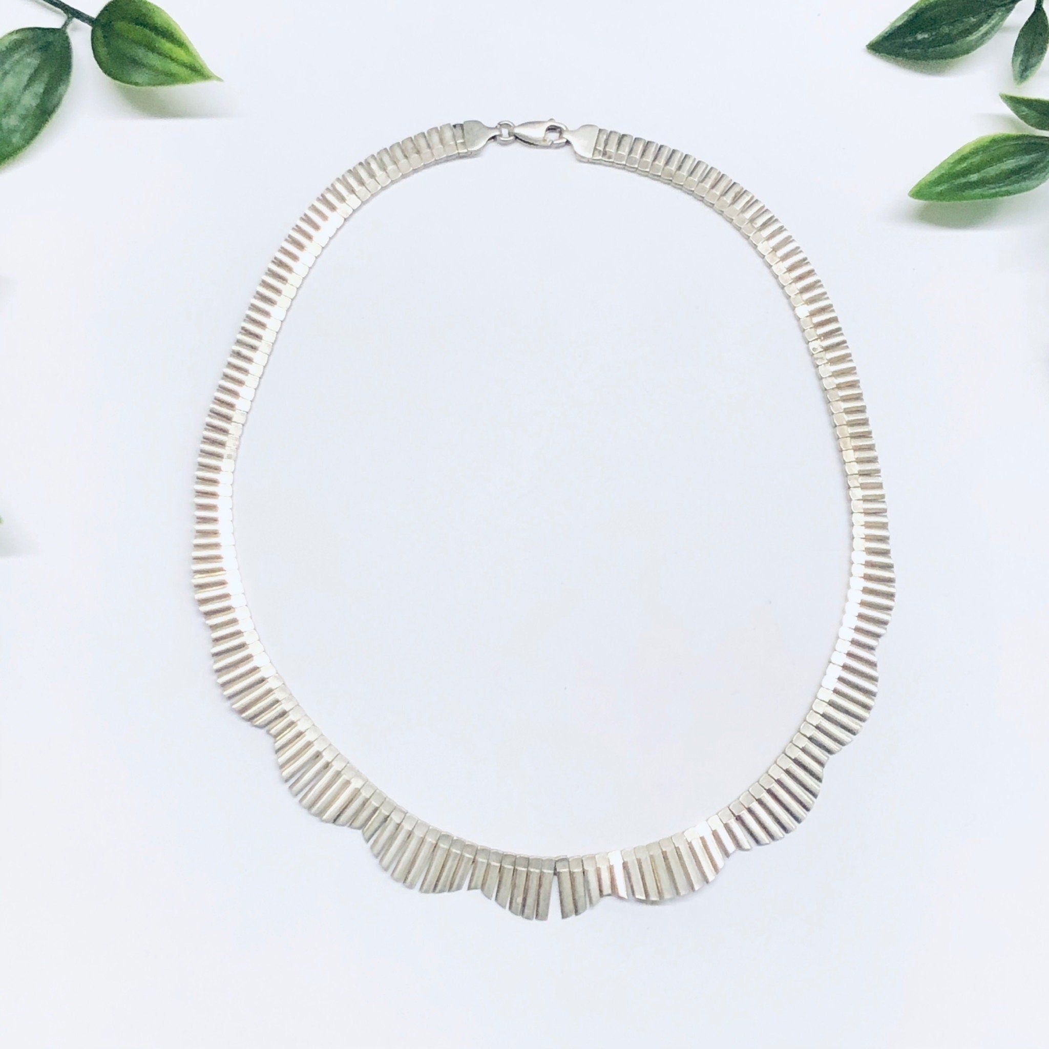 Vintage Silver Choker, Collar Necklace, Silver Necklace, Vintage Necklace, Unique Jewelry, Bridal Jewelry