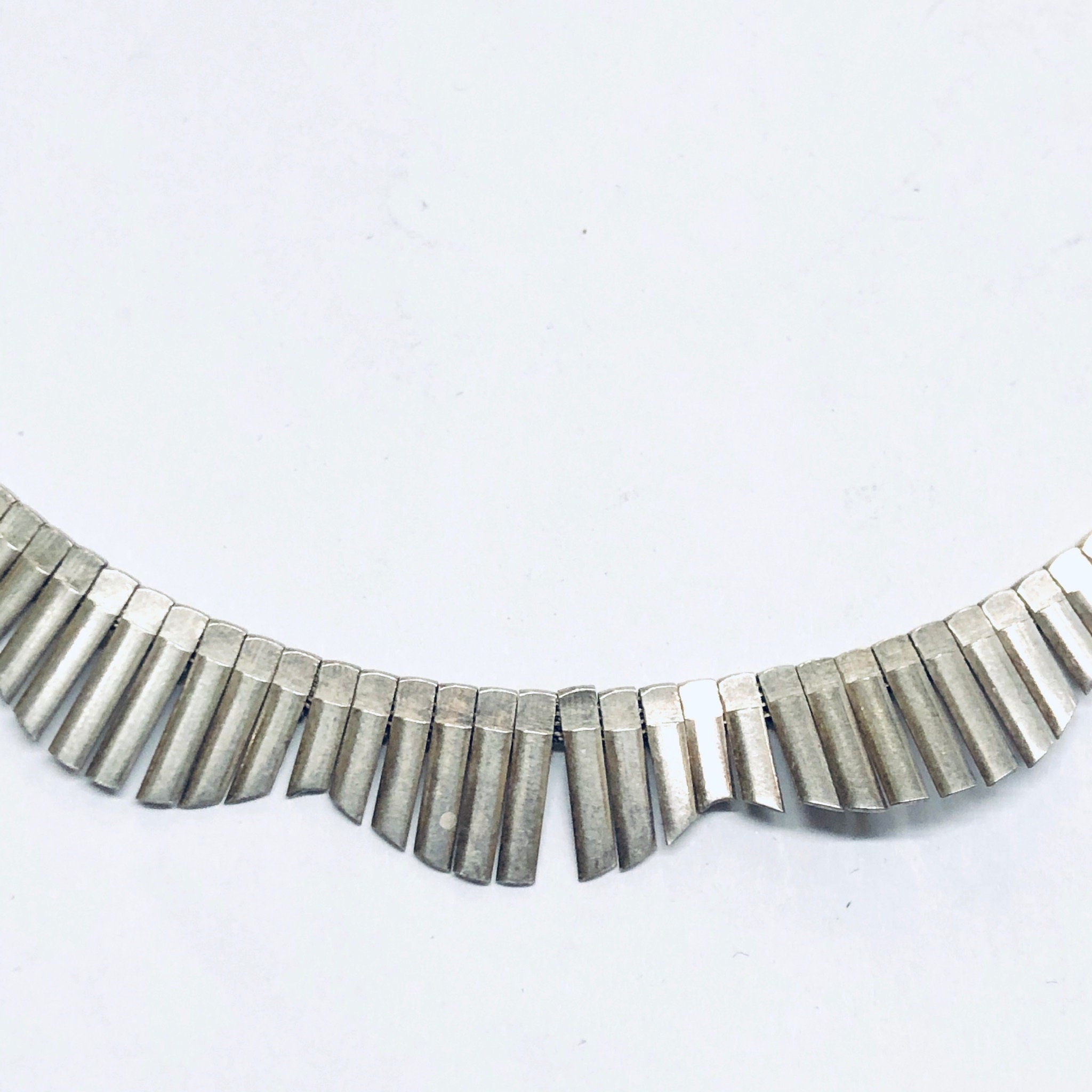 Vintage Silver Choker, Collar Necklace, Silver Necklace, Vintage Necklace, Unique Jewelry, Bridal Jewelry