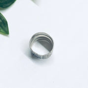 Vintage Silver Ring with Braid Details, Braided Silver Ring, Thick Band Ring, Braid Jewelry