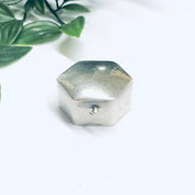 Silver Pill Box, Vintage Pill Box, Pill Container, Hexagon Box, Small Container, Travel Pill Case