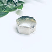 Silver Pill Box, Vintage Pill Box, Pill Container, Hexagon Box, Small Container, Travel Pill Case