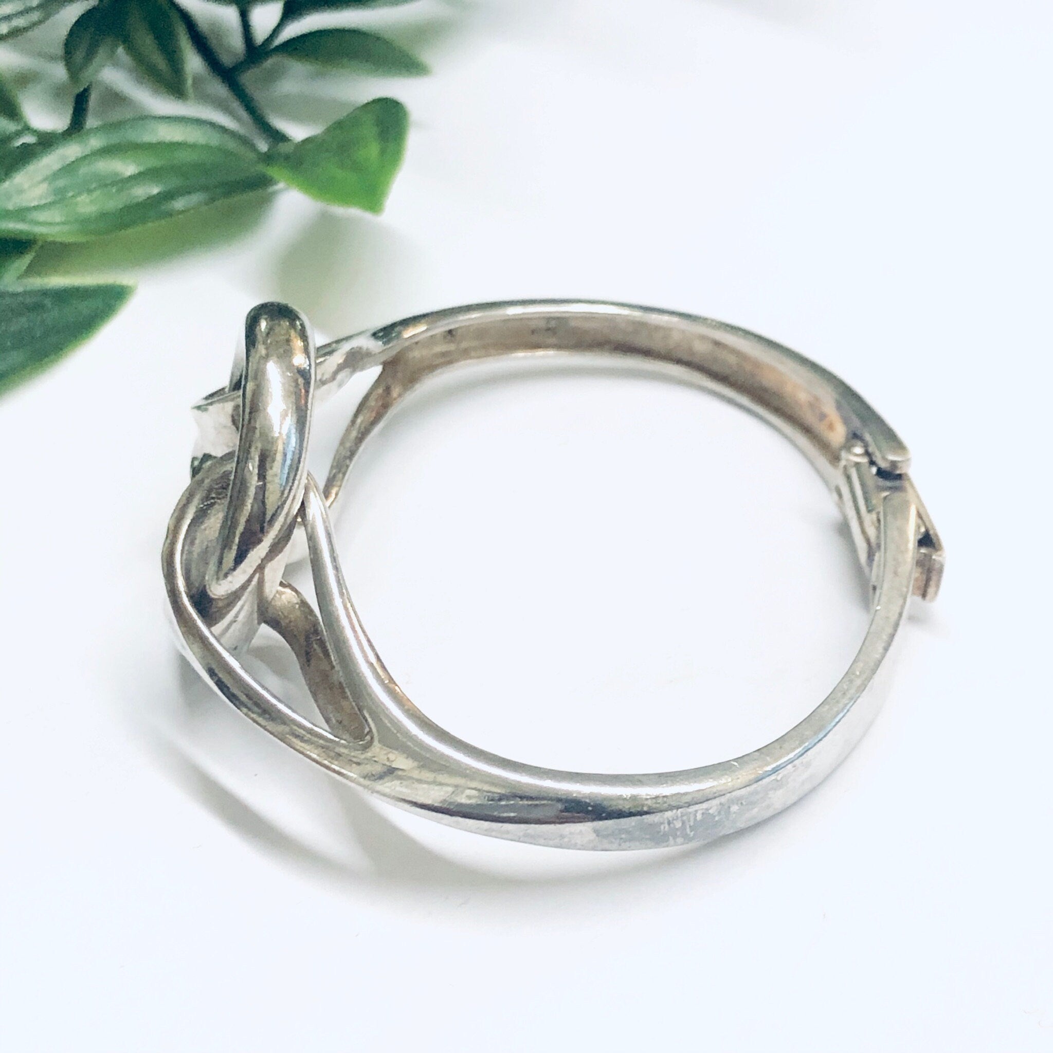 Vintage Silver Bracelet, Unique Silver Jewelry, Brutalist Style Jewelry, Bangle Bracelet,