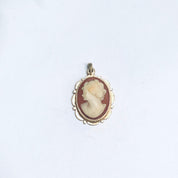 Vintage 14K Gold Cameo Pendant, Small Cameo Pendant, Gold Cameo Jewelry, 14K Yellow Gold Pendant, Victorian Jewelry