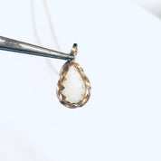 Opal and Gold Necklace, Vintage Opal Pendant, Small Opal Pendant, 14K Gold Chain, Teardrop Opal, 14K Gold Necklace