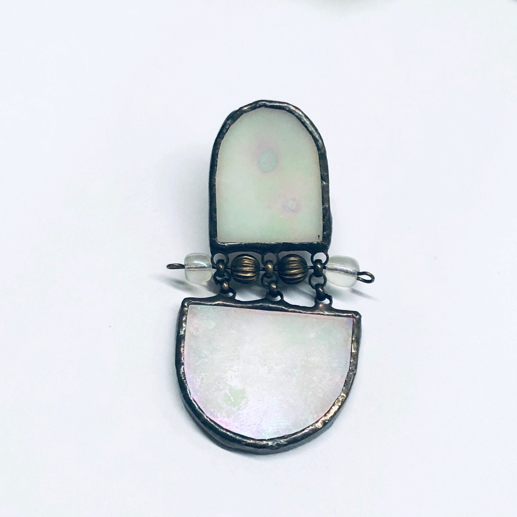 Vintage Clip On Earrings, Mother of Pearl Earrings, Valentines Day Gift, Vintage Costume Jewelry, Beaded Earrings