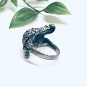 Silver Turtle Ring, Turtle Jewelry, Animal Jewelry, Vintage Silver Ring, Unique Animal Ring, Turtle Shell Ring, Valentines Day Gift