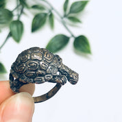 Silver Turtle Ring, Turtle Jewelry, Animal Jewelry, Vintage Silver Ring, Unique Animal Ring, Turtle Shell Ring, Valentines Day Gift