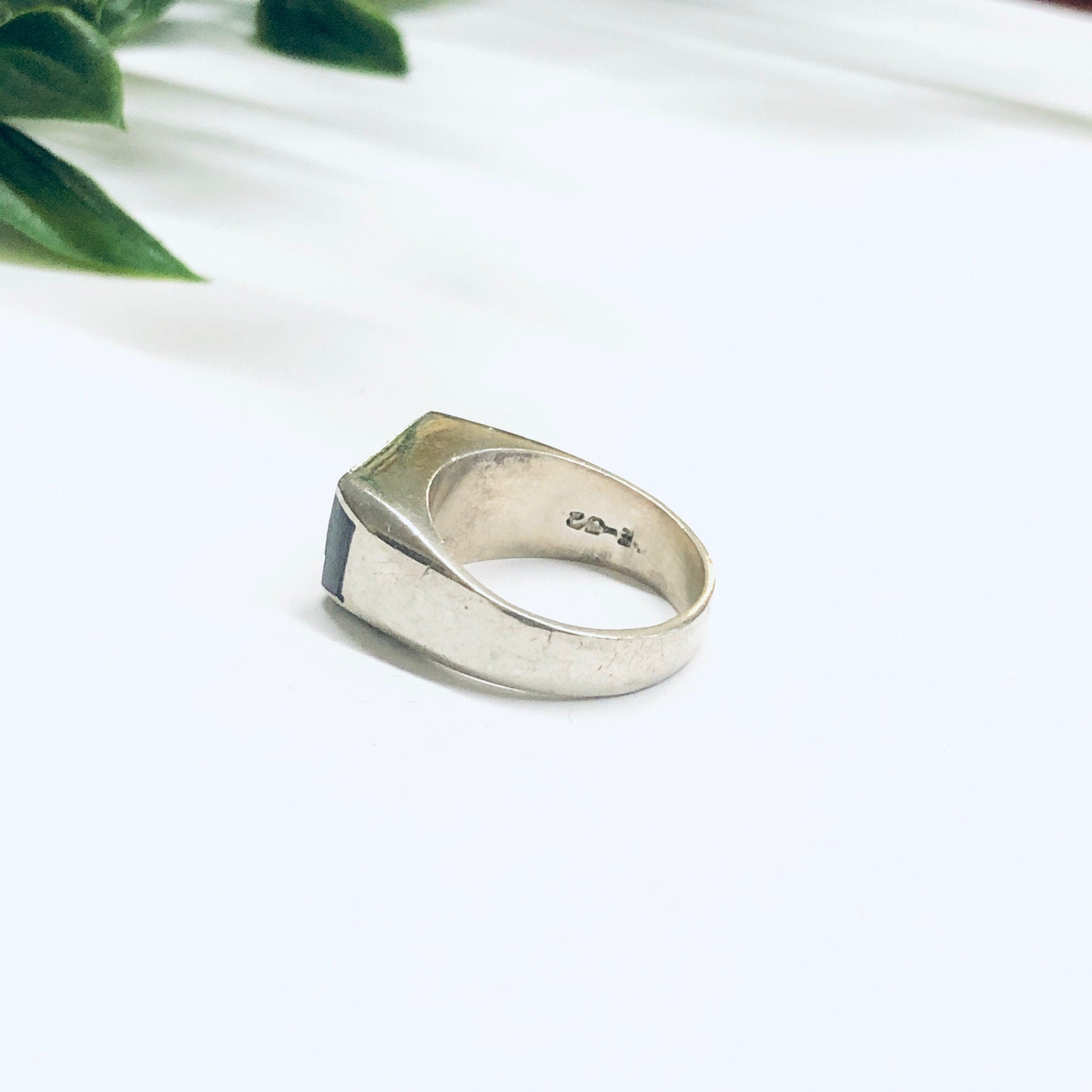 Vintage Abalone Shell Ring, Silver and Abalone Ring, Shell Jewelry, Vintage Silver Ring, Valentines Day Gift