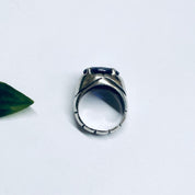 Vintage Ring with Purple Stone, Vintage Silver Ring, Purple and Silver Ring, Purple Jewelry, Statement Ring