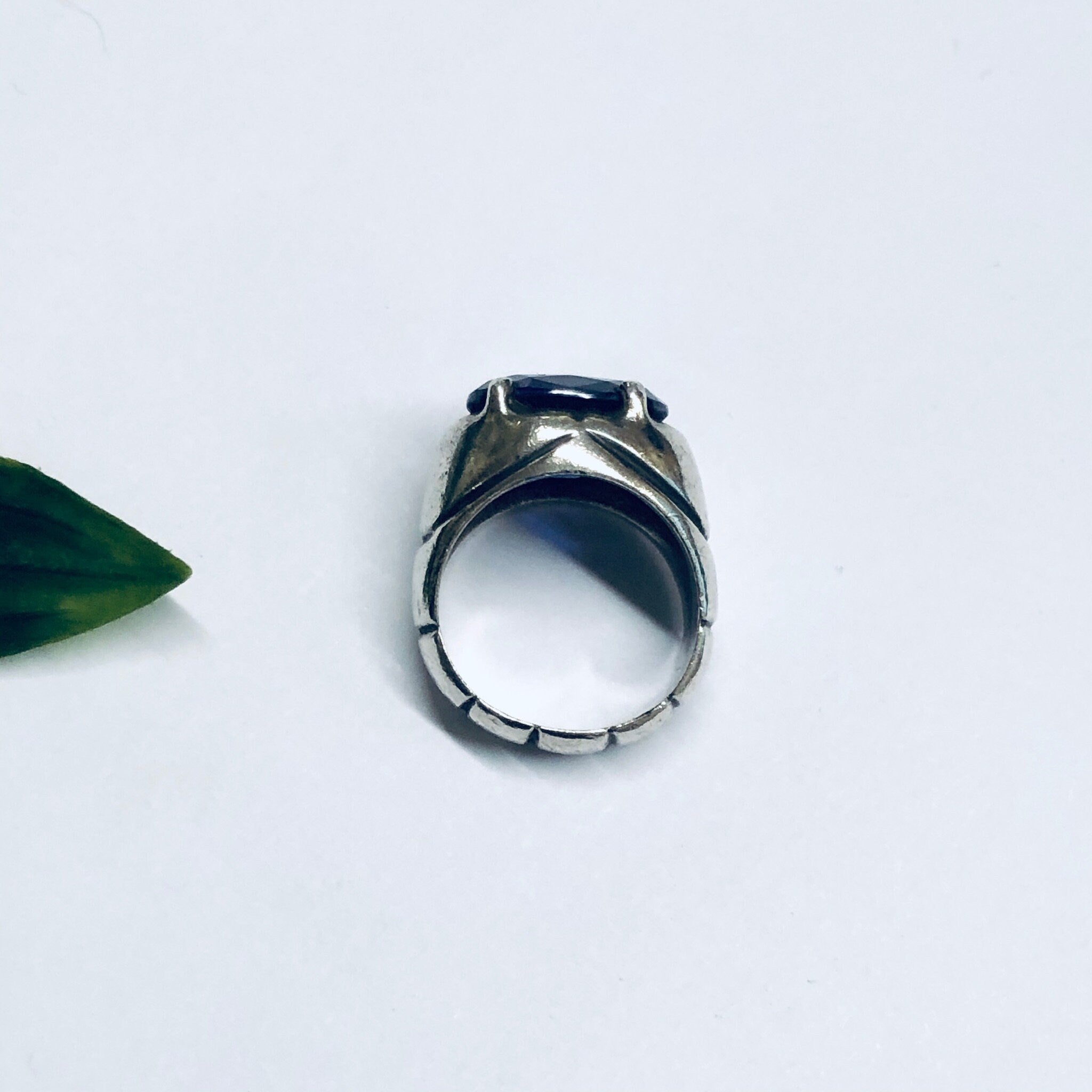 Vintage Ring with Purple Stone, Vintage Silver Ring, Purple and Silver Ring, Purple Jewelry, Statement Ring