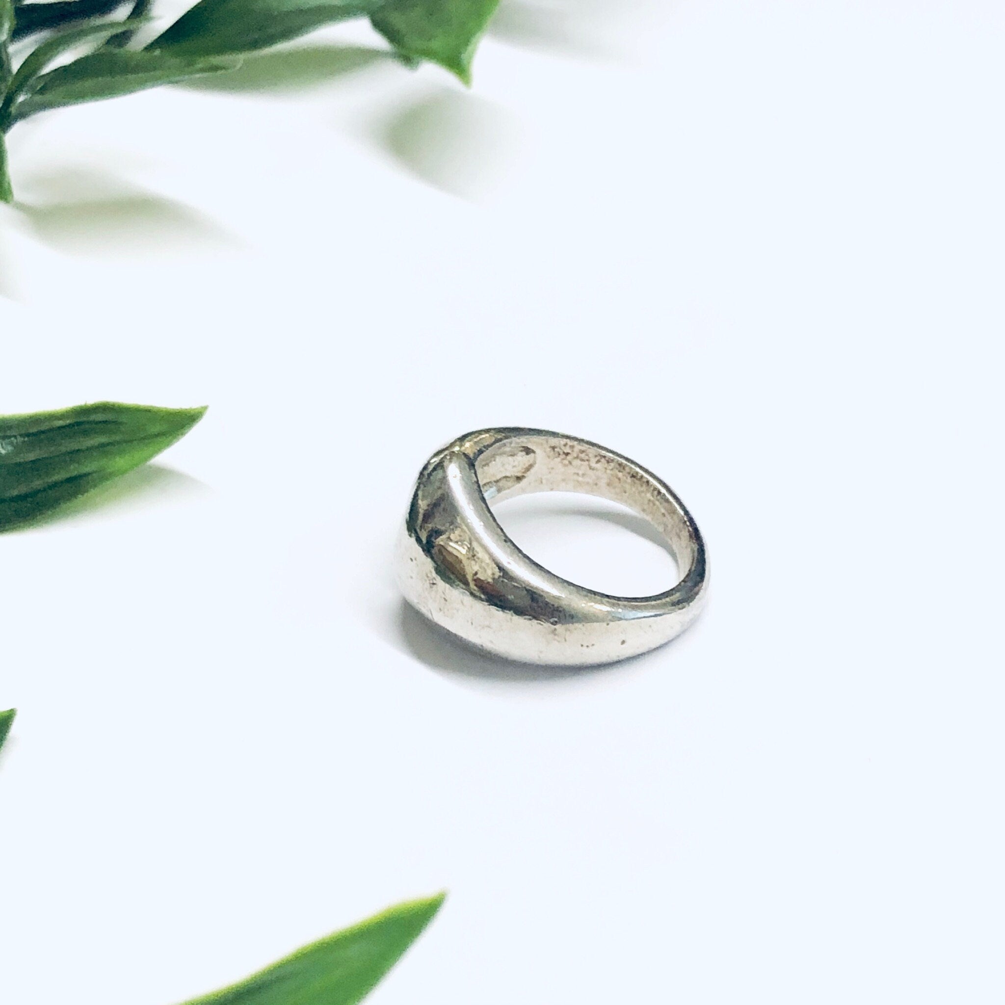 Vintage Silver Ring with Abstract Design, Unique Design Ring, Abstract Jewelry, Vintage Jewelry