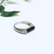 Vintage Tigers Eye Ring, Vintage Silver Ring, Thin Band Ring, Minimalist Jewelry, Brown Gemstone Ring, Tigers Eye Jewelry