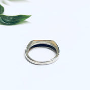 Vintage Tigers Eye Ring, Vintage Silver Ring, Thin Band Ring, Minimalist Jewelry, Brown Gemstone Ring, Tigers Eye Jewelry
