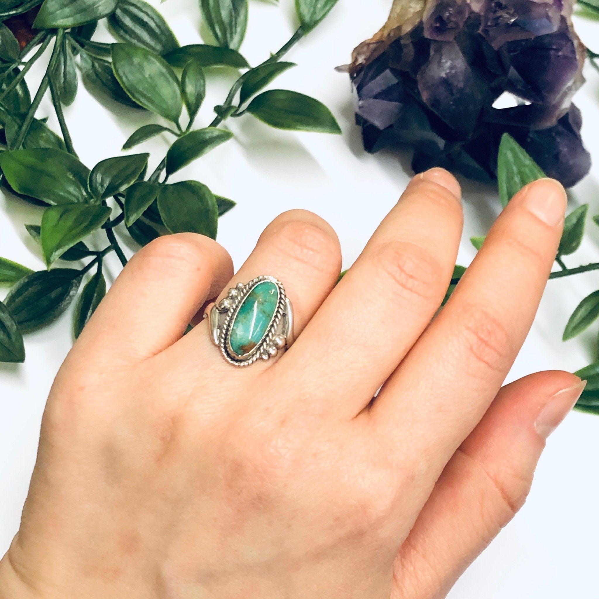 Vintage Bell Sterling Ring, Turquoise Ring, Southwestern Style Jewelry, Bell Sterling, Bell Trading Post Ring