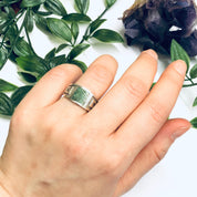 Vintage Southwestern Ring, Silver Turquoise Ring, Boho Style Jewelry, Bohemian Jewelry, Inlaid Turquoise Ring