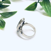 Black Onyx and Marcasite Ring, Silver and Onyx Ring, Long Ring, Black and Silver Ring, Marcasite Jewelry