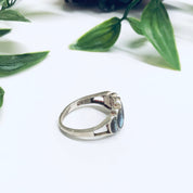 Vintage Abalone Ring, Vintage Silver Ring, Shell Jewelry, Abalone Jewelry, Unique Ring, Statement Ring