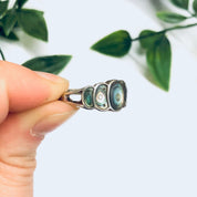 Vintage Abalone Ring, Vintage Silver Ring, Shell Jewelry, Abalone Jewelry, Unique Ring, Statement Ring